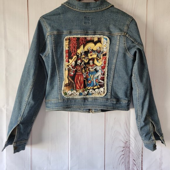 Gear For Sports Jackets & Blazers - Women’s Jean Jacket. S, Gear for Sports. Day of the Dead vintage, unique.  EUC